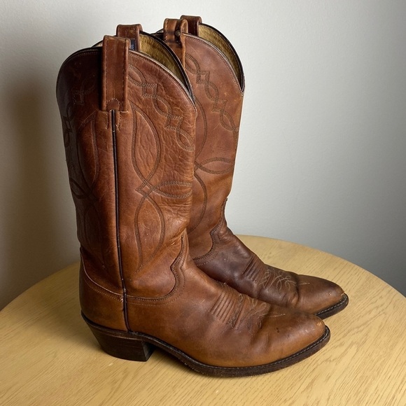 Dan Post Other - Dan Post Vintage Men's 8 Leather Western Boot Cowboy Brown Black Comfort Support